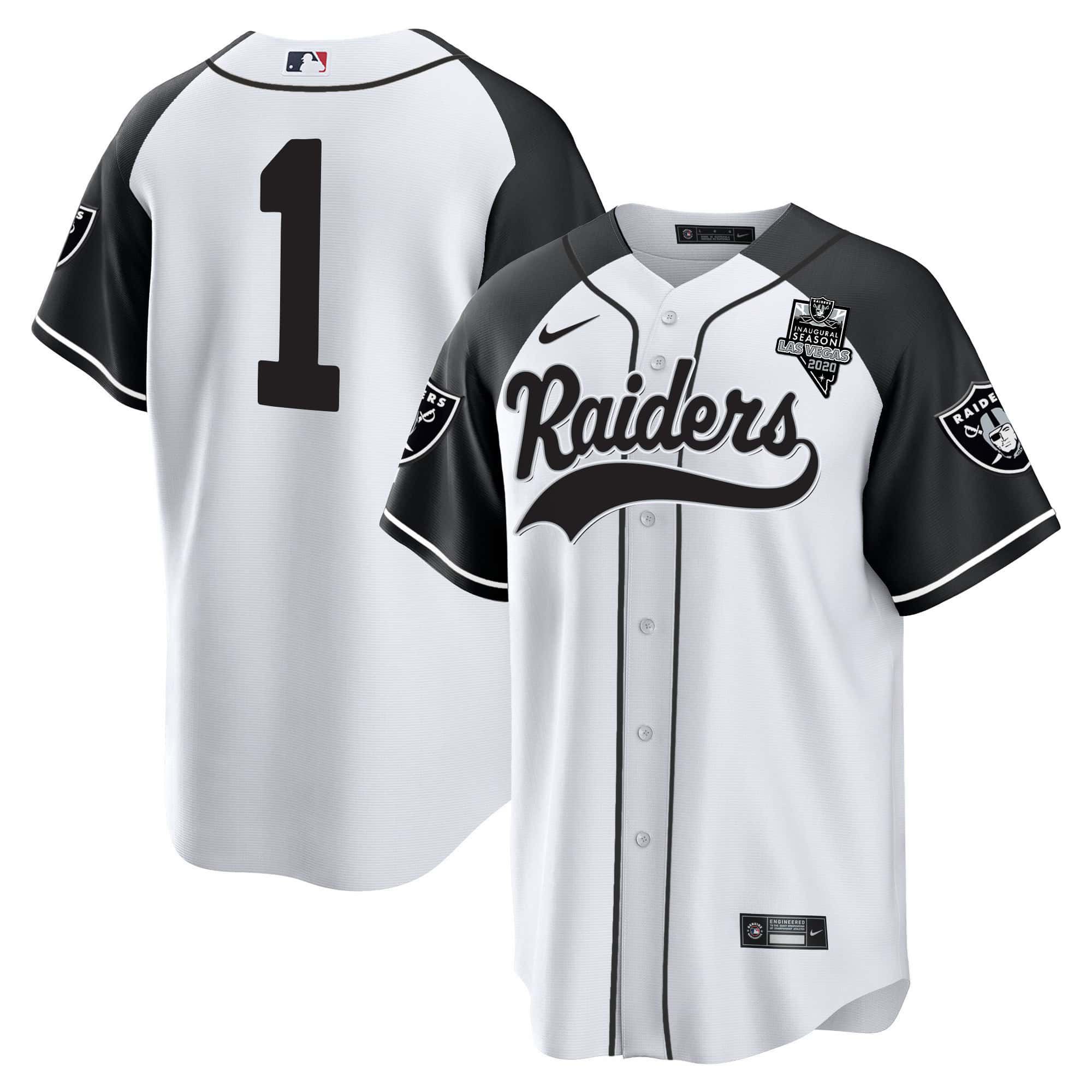 Men Oakland Raiders #1 No Name White 2024 Nike Vapor Baseball NFL Jersey style 1->indianapolis colts->NFL Jersey